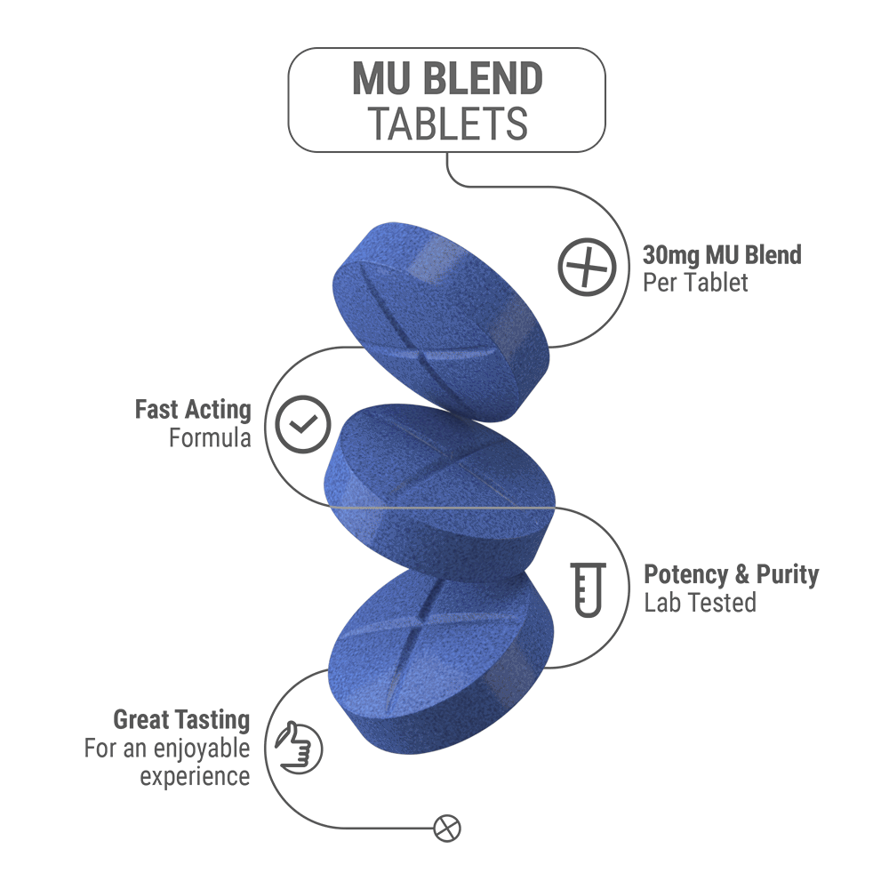 30mg MU Blend Tablets - Blue Razz - Simply Tabs - 5