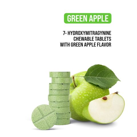 40mg 7-Hydroxy Tablets - Green Apple - Thumbnail 4