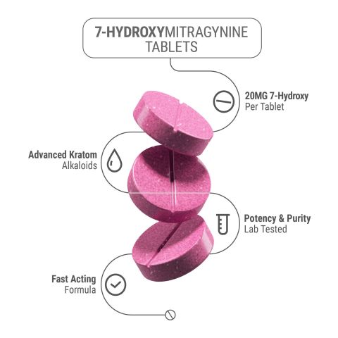 20mg 7-Hydroxy Tablets - Bubble Gum - Thumbnail 5