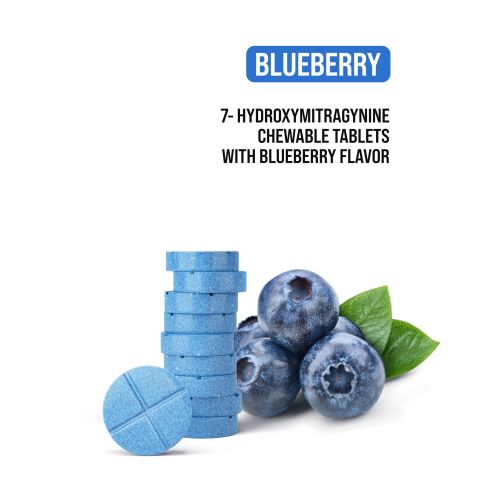 90mg 7-Hydroxy Tablets - Blueberry - Thumbnail 4