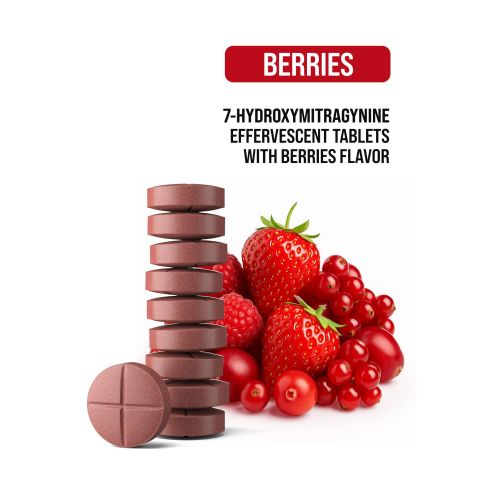 20mg 7-Hydroxy Effervescent Tablets - Berries - Thumbnail 4