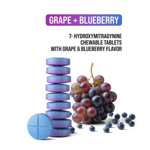 70mg 7-Hydroxy Tablets - Grape + Blueberry - Thumbnail 4