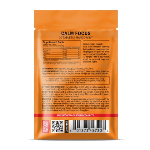 500mg - Calm Focus - Mood Tablets - Thumbnail 8