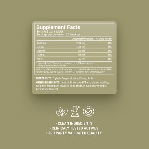 500mg - Triphala Digestive - Mood Tablets - Thumbnail 9