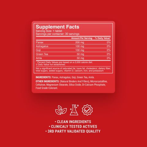 500mg - Ginseng Power - Mood Tablets - Thumbnail 9