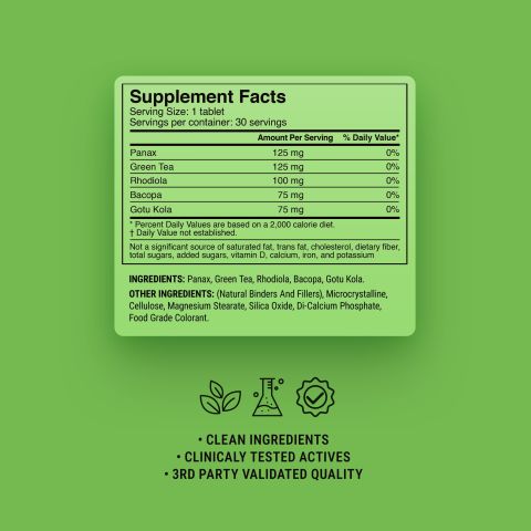 500mg - All-Day Energy + Focus - Mood Tablets - Thumbnail 9
