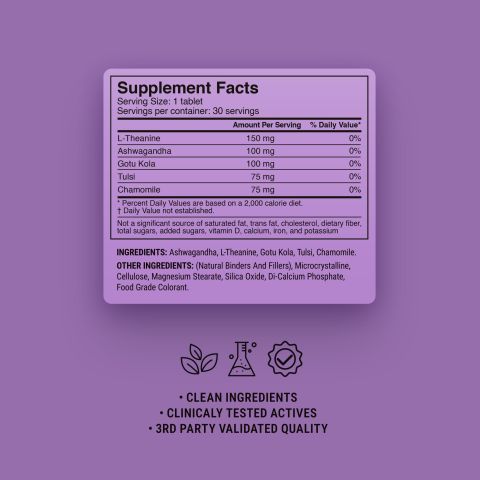 500mg - Zen Mind - Mood Tablets - Thumbnail 9