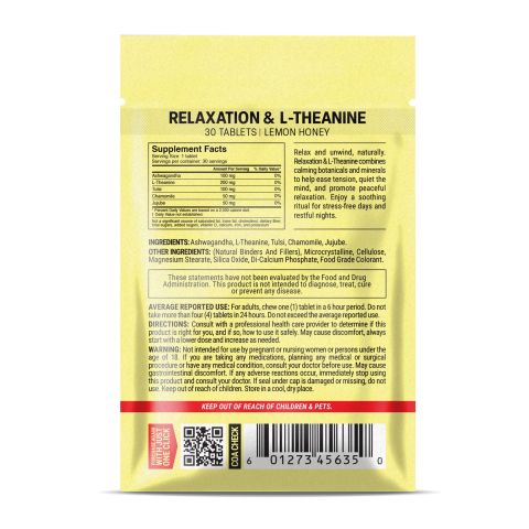500mg - Relaxation + L-Theanine - Mood Tablets - Thumbnail 8
