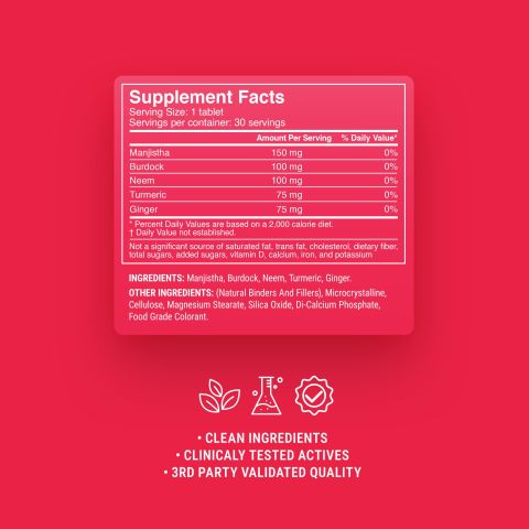 500mg - Lymphatic Detox Support - Mood Tablets - Thumbnail 9