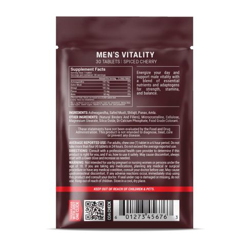 500mg - Men's Vitality - Mood Tablets - Thumbnail 8