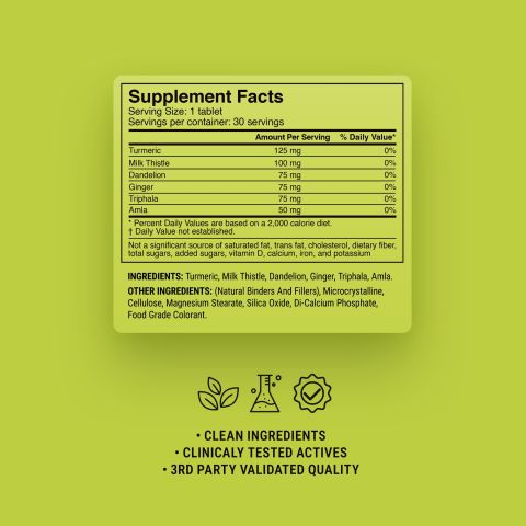 500mg - Liver + Digestion Combo - Mood Tablets - Thumbnail 9