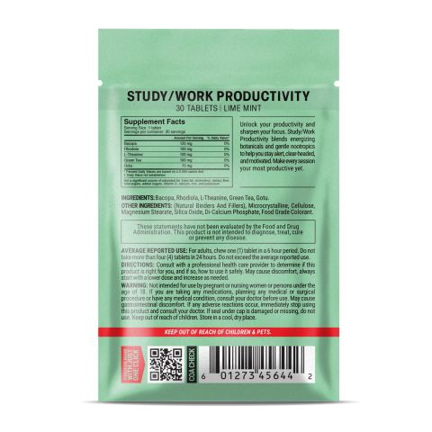 500mg - Study Work Productivity - Mood Tablets - Thumbnail 8