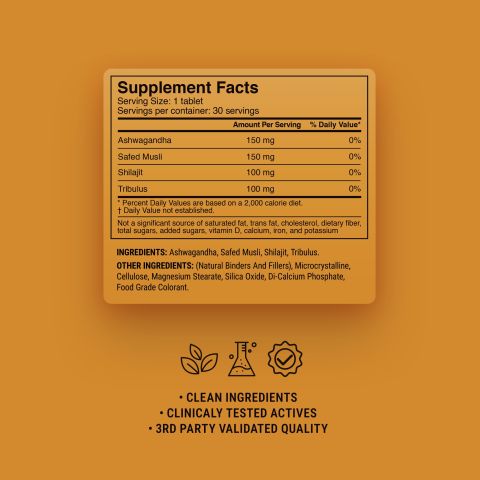 500mg - Testosterone Support - Mood Tablets - Thumbnail 9
