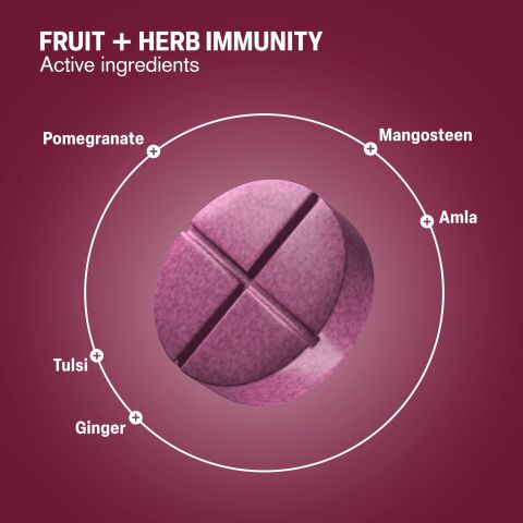 500mg - Fruit + Herb Immunity - Mood Tablets - Thumbnail 5