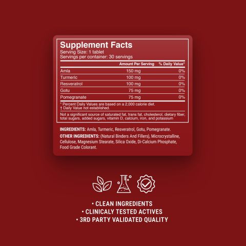500mg - Anti-Aging Youth Tonic - Black Cherry - Mood Tablets - Thumbnail 9