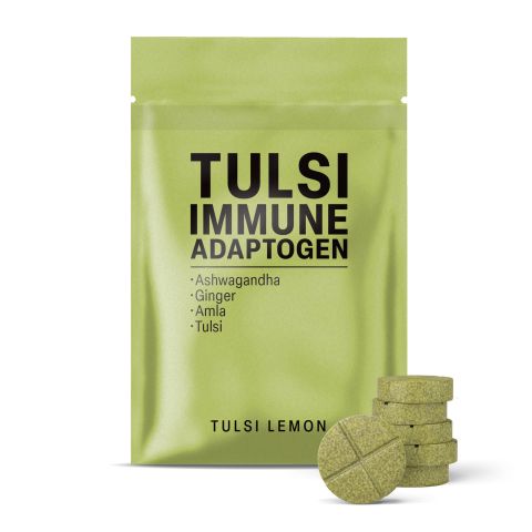 500mg - Tulsi Immune Adaptogen - Mood Tablets - Thumbnail 2