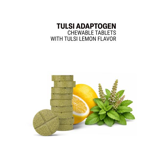500mg - Tulsi Immune Adaptogen - Mood Tablets - Thumbnail 4