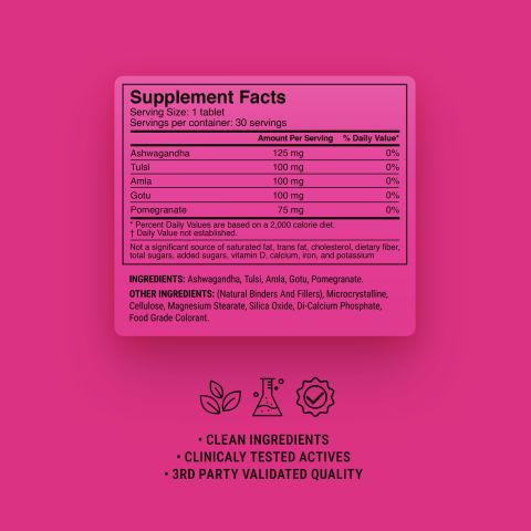 500mg - Stress + Beauty Combo - Mood Tablets - Thumbnail 9