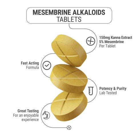 150mg Kanna Extract 5% Mesembrine Tablets - Pineapple - Simply Tabs - Thumbnail 5
