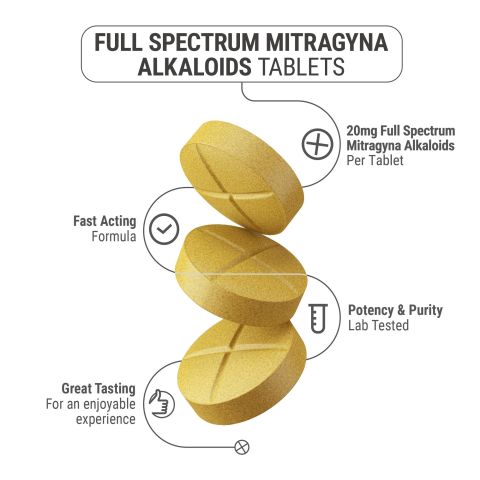 20mg Full Spectrum Mitragyna Alkaloids Tablets - Pineapple - Simply Tabs - Thumbnail 5
