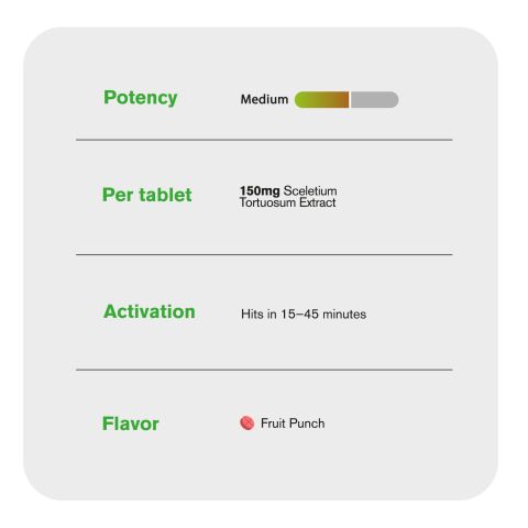 150mg Sceletium Tortuosum Extract Tablets - Fruit Punch - Simply Tabs - Thumbnail 7