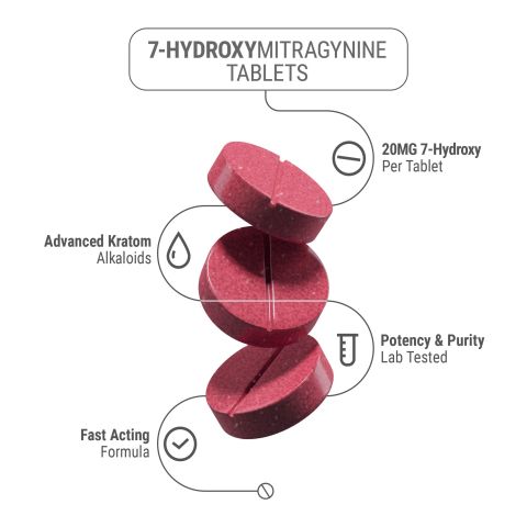 20mg 7-Hydroxy Tablets - Black Cherry - Simply Tabs - Thumbnail 5
