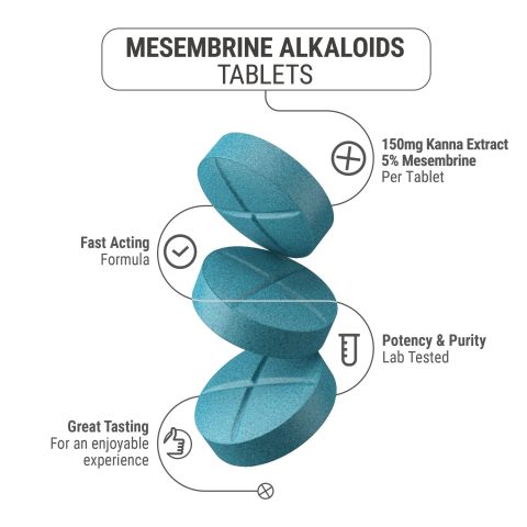 150mg Kanna Extract 5% Mesembrine Tablets - Unflavored - Simply Tabs - Thumbnail 5
