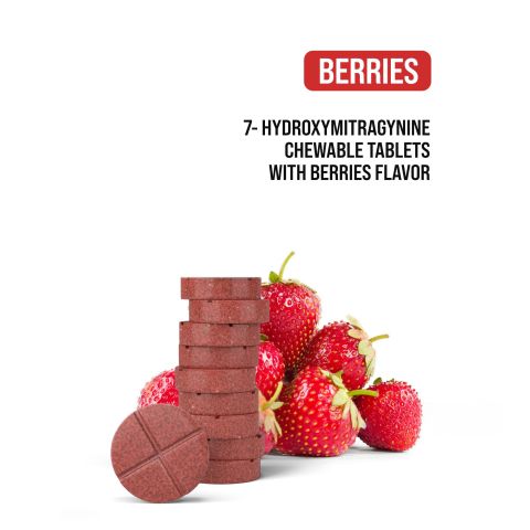 50mg 7-Hydroxy Tablets - Berries - Simply Tabs - Thumbnail 4